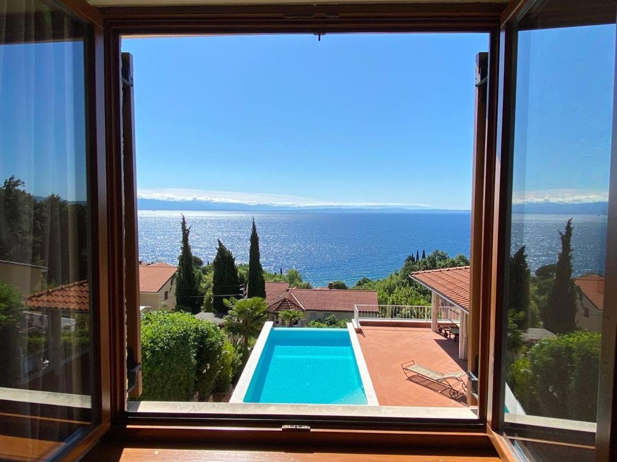 Villa Lovran - 150M To The Beach - Infinity Pool - Incredible Sea View - Fitness Room Exterior photo