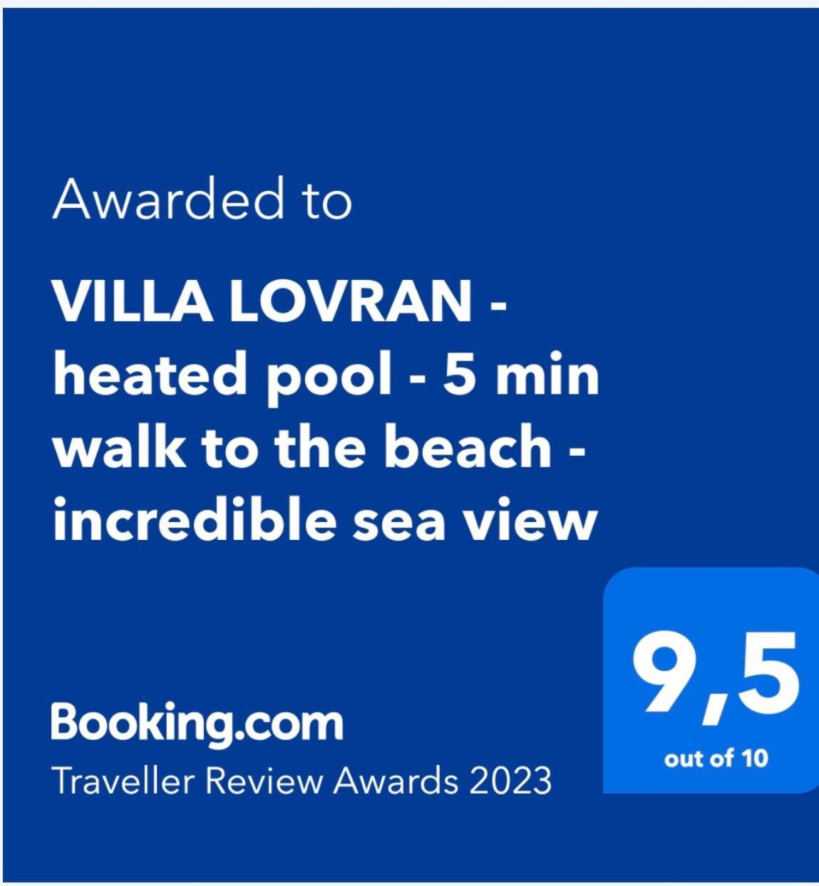 Villa Lovran - 150M To The Beach - Infinity Pool - Incredible Sea View - Fitness Room Exterior photo