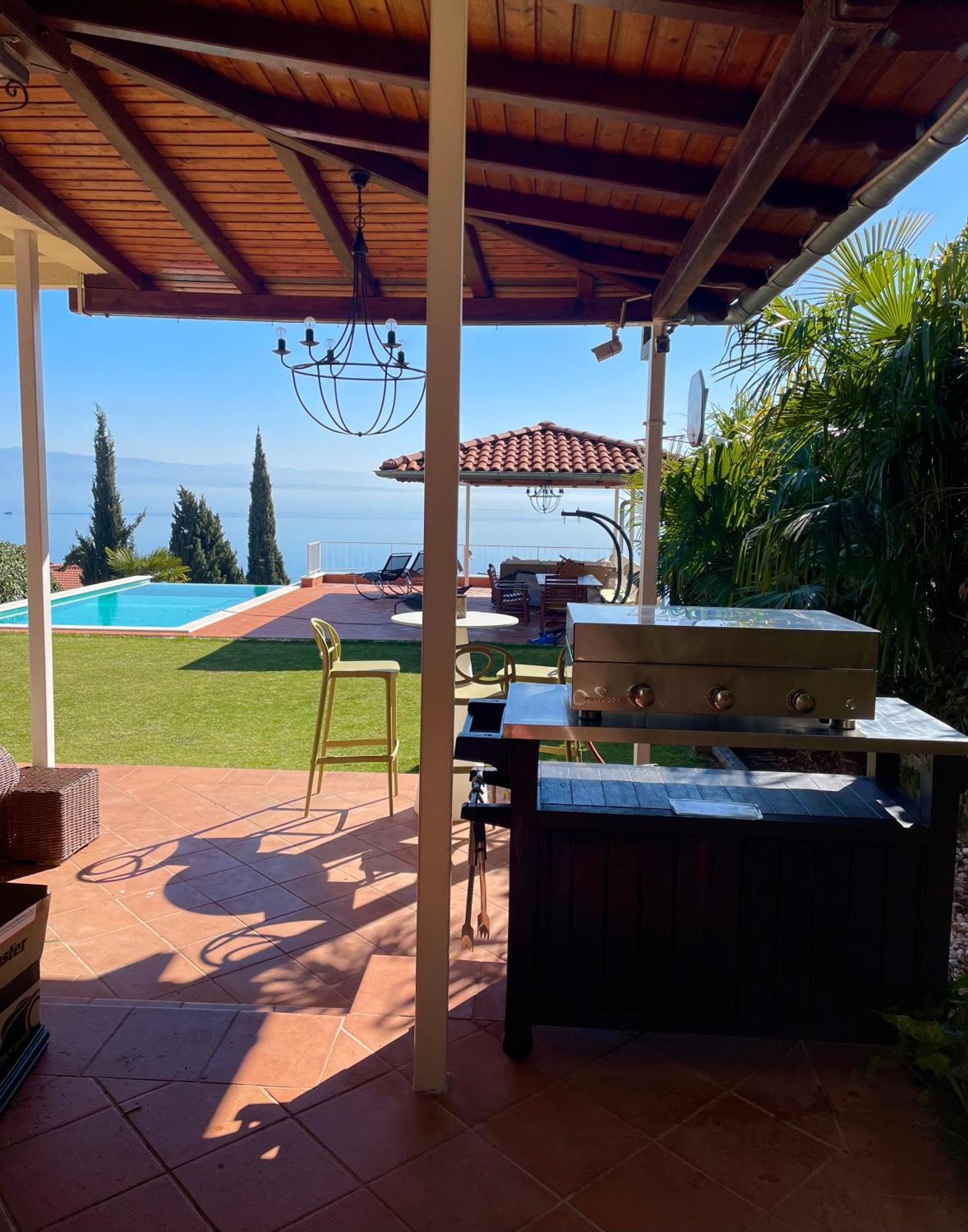 Villa Lovran - 150M To The Beach - Infinity Pool - Incredible Sea View - Fitness Room Exterior photo